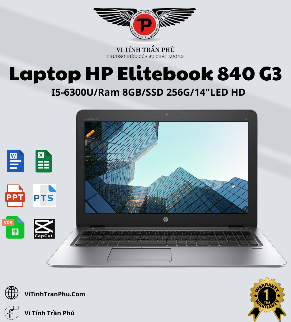 Laptop HP Elitebook 840 G3 - Core i5 6300u